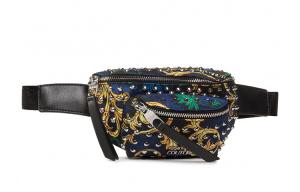 VERSACE JEANS COUTURE Нейлоновая тканевая сумка-слинг унисекс разноцветная