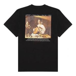 Футболка fw21 caravaggio painting short sleeve loose fit black Off-White, черный