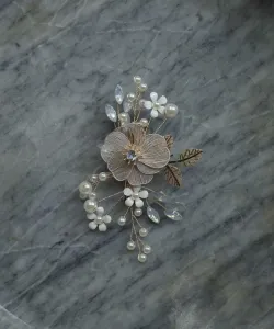 Заколка для волос Pearl Bijou с цветочным мотивом - свадебное украшение для волос Girl, цвет Go(43000)