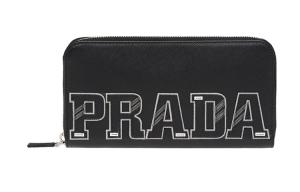 PRADA Кожаный кошелек для женщин черный