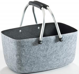 Сумка шоппер kobolo Einkaufskorb KLAPPBLACK36, серый