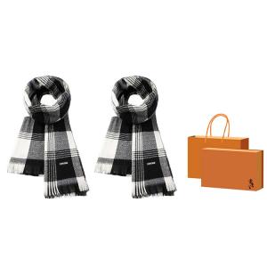 Вязаный шарф унисекс, Black+Black, Box