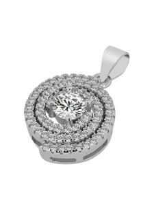 Adeliás Женский кулон из серебра 925 пробы с кубическим цирконием в серебряной оправе