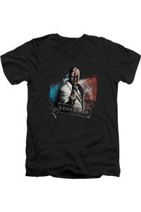 Футболка Batman Arkham City Two Face с коротким рукавом и V-образным вырезом для взрослых Gildan, черный