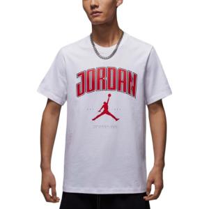 Футболка с принтом Nike Logo Jordan, белый/красный