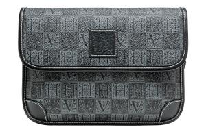 Vanessa Hogan Мужская сумка через плечо с монограммой, Черный