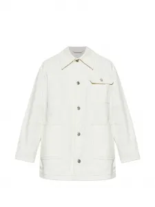 Рубашка-куртка с нагрудным карманом Ami Paris, бежевый