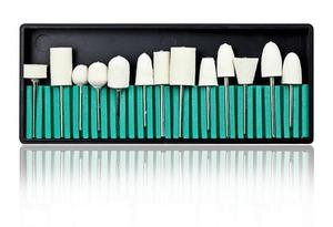 Набор фетровых фрез для полировки ногтей, 13 штук., AlleBeauty