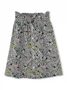 Юбка миди с графичным принтом SONIA RYKIEL ENFANT, белый