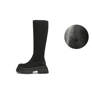 Лёгкие и очаровательные ботинки Cat Steps до колена 6см женские Teenmix, черный