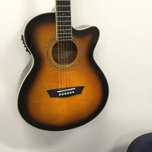 Акустико-электрогитара Washburn EA15ATB из серии Festival Mini Jumbo, цвет Tobacco Sunburst