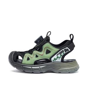 Дышащие противоскользящие амортизирующие сандалии для детей BIG WASP, черный/зеленый