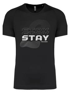 Футболка спортивная Оставайся сосредоточенным черного цвета F4NT4STIC