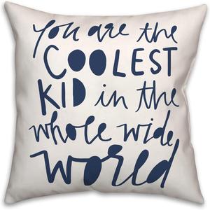 Creative Products Декоративная подушка синяя мягкая 16x16 Coolest Kid Blu