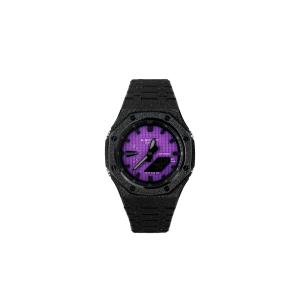 Часы Casio G-Shock Analog-Digital 2100 Series, арт. GA-2100-1A1, морозно-черный/фиолетовый