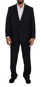 Элегантный синий костюм-двойка деконструированный Domenico Tagliente, Blue