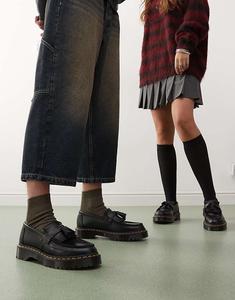 Черные кожаные лоферы унисекс Adrian bex Dr Martens