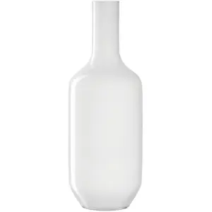 Напольная ваза LEONARDO «Декоративная ваза MILANO, ручная работа», (1 шт.), стекло, в форме бутылки, белый