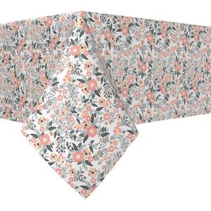 Прямоугольная скатерть, 100 % хлопок, 52x120 дюймов, ботанический цветок.