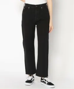 (W) Удобные широкие укороченные джинсы