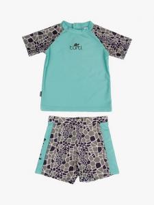 Детский комплект для плавания с короткими рукавами из переработанного материала Turtl, Aqua
