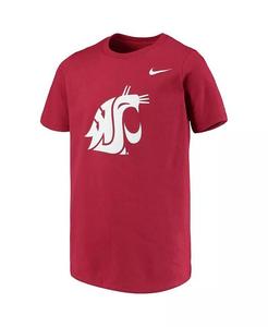 Багровая футболка с логотипом Washington State Cougars для мальчиков и девочек Big Boys and Girls Nike, красный