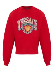 Свитшот с аппликацией Медузы Versace, красный