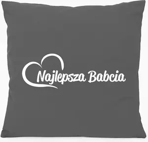 Подушка для дивана Huuraa Najlepsza Babcia Serce подарок 40x40см с наполнителем Steel Grey хлопок Najlepsza Babcia сувенир Hellweg Druckerei