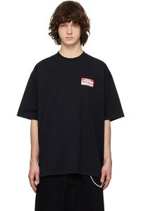 Футболка с наклейкой Vetements, черный