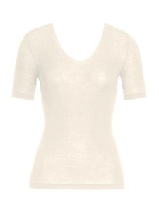 Топ Hanro T Shirt Woolen Silk Kurzarm, цвет cygne