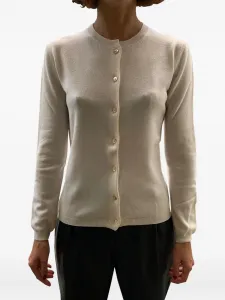 Кардиган из кашемира на пуговицах La Rose, кремовый