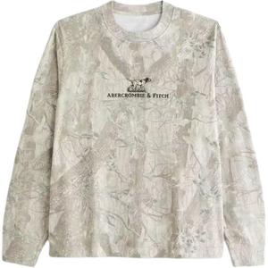 Футболка мужская Abercrombie＆Fitch, серый