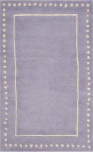 Ковер SAFAVIEH, 61 x 92 см, Bella Collection, Lavender & Ivory, ручной работы с точечной каймой из шерсти, идеально для помещений с высокой проходимостью: прихожая, гостиная, спальня (BEL151C)