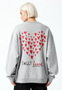 Милая вышитая толстовка унисекс Mira Paris, Mottled Grey