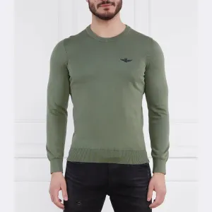 Свитер обычного кроя Aeronautica Militare, зеленый