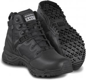 Оригинальные мужские ботинки S.W.A.T. Alpha Fury 6 с боковой молнией, кожаные, с наружной защитой для активного отдыха Original S.W.A.T., черный