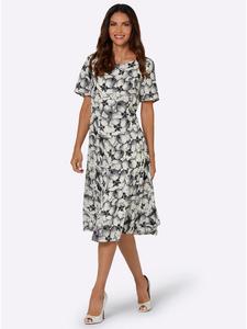 WITT WEIDEN Тканое платье с принтом цвета шампанского и антрацита