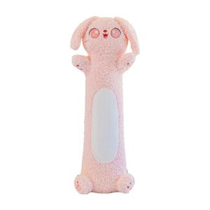 Плюшевая кукла с висячими ушками кролик в мультяшном стиле, высота 70 см/90 см Abay, розовый