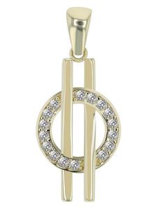 Adeliás Женский кулон из золота 333 пробы с кубическим цирконием в золоте
