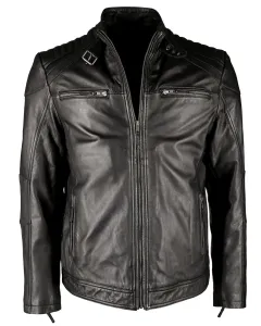 Кожаная куртка JCC "IK3", черный