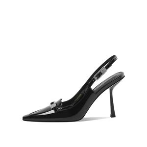 Туфли на тонком каблуке, высокие, 9 см, женские Rosa Bianca, Black