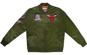 Бейсбольная куртка унисекс зеленый Mitchell Ness