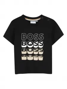 Футболка с короткими рукавами Boss Kidswear, черный