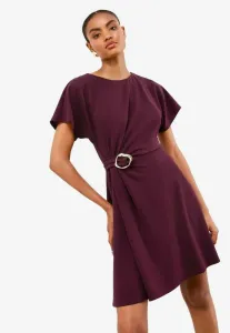 Платье-Скейтер в стиле мини с металлическими деталями, прямого кроя, прямого силуэта, для повседневной носки. Lipsy, Plum Purple