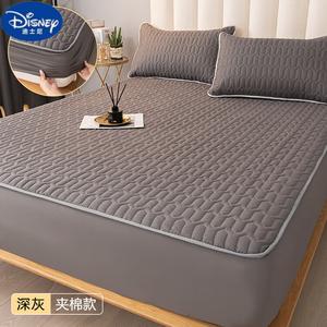 Disney Простыня на резинке 180х200 см, стеганая, с цветочным принтом, темно-серая, 3 предмета