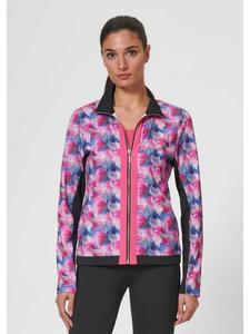 MADELEINE Куртка с принтом в виде листьев, клубнично-розового цвета / многоцветная