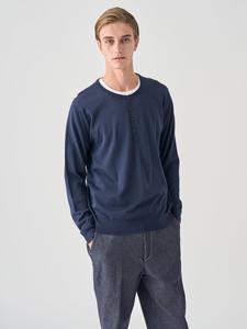 Вязаный пуловер с длинными рукавами и воротником-стойкой | A4786 | 30G, современный крой