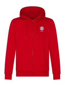 Спортивная толстовка с капюшоном на молнии FC BAYERN MÜNCHEN Essential, красный