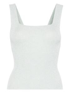 Майка из трикотажного ребра TWINSET, зеленый