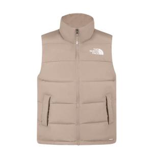 The North Face Пуховый жилет мужской, коричневый, с воротником-стойкой, средней толщины